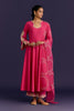 Fuchsia Cotton Silk Blend Embroidered Anarkali Set