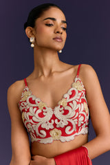 Black Embroidered Pre-Draped Saree Set