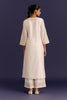 Ivory Silk Chanderi Embroidered Kurta Set