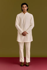 Ivory  Embroidered Kurta Set