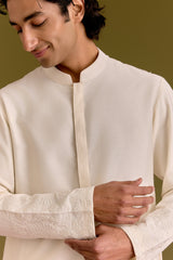 Ivory  Embroidered Kurta Set