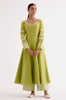 Green Chanderi Anarkali Set