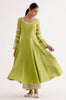 Green Chanderi Anarkali Set