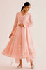 Blush Pink Embroidered Chanderi Anarkali Set