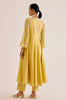 Yellow Silk Chanderi Dori Embroidered Anarkali Set