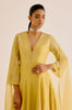 Yellow Silk Chanderi Dori Embroidered Anarkali Set