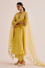 Yellow Silk Chanderi Dori Embroidered Anarkali Set