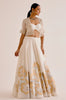 Ivory Silk Chanderi Hand-Painted Lehenga and Short Jacket Set