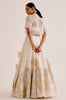 Ivory Silk Chanderi Hand-Painted Lehenga and Short Jacket Set