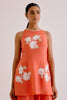 Orange Embroidered Sharara Set