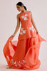 Orange Embroidered Sharara Set