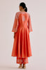 Orange Silk Chanderi Dori Embroidered Anarkali Set
