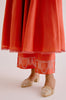 Orange Silk Chanderi Dori Embroidered Anarkali Set