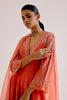 Orange Silk Chanderi Dori Embroidered Anarkali Set