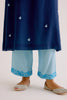 Navy Blue Kota Dori Embroidered Kurta Set