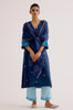 Navy Blue Kota Dori Embroidered Kurta Set