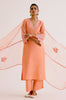 Peach Silk Chanderi Dori Embroidered Kurta Set (RTS)