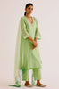 Pistachio Green Silk Chanderi Dori Embroidered Kurta Set (RTS)