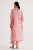 Blush Pink Silk Chanderi Dori Embroidered Kaftan Set (RTS)