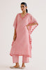Blush Pink Silk Chanderi Dori Embroidered Kaftan Set (RTS)