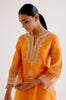 Orange Dori Embroidered Kurta Set
