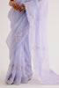 Lilac Silk Organza Dori Embroidered Saree Set