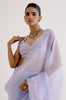 Lilac Silk Organza Dori Embroidered Saree Set