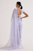 Lilac Silk Organza Dori Embroidered Saree Set