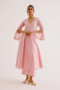 Pooja Hegde in Blush Pink Silk Chanderi Dori Embroidered Anarkali Set