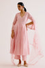 Pooja Hegde in Blush Pink Silk Chanderi Dori Embroidered Anarkali Set