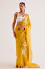 Mango Yellow Embroidered Silk Organza Saree