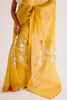 Mango Yellow Embroidered Silk Organza Saree