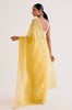 Yellow Silk Organza Saree