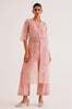Onion Pink Silk Organza Embroidered Kurta Set
