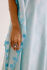 Sky Blue Silk Chanderi Dori Embroidered Kaftan Set (RTS)