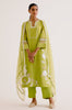 Green Embroidered Chanderi Kurta Set