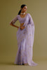 Mauve Embroidered Organza Saree