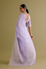 Mauve Embroidered Organza Saree