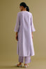 Lilac Silk Chanderi Dori Embroidered Kurta Set