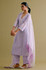 Lilac Silk Chanderi Dori Embroidered Kurta Set