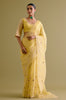 Yellow Embroidered Organza Saree