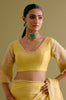 Yellow Embroidered Organza Saree