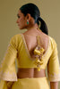 Yellow Embroidered Organza Saree