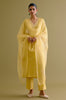 Yellow Silk Chanderi Dori Embroidered Kurta Set (RTS)
