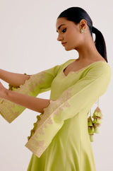 Green Dori Embroidered Anarkali Set