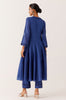 Royal Blue Silk Chanderi Dori Embroidered Anarkali Set