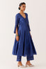 Royal Blue Silk Chanderi Dori Embroidered Anarkali Set