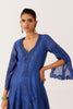 Royal Blue Silk Chanderi Dori Embroidered Anarkali Set