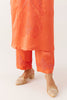 Orange Satin Dori Embroidered Kurta Set