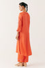 Orange Satin Dori Embroidered Kurta Set